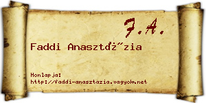 Faddi Anasztázia névjegykártya