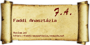 Faddi Anasztázia névjegykártya