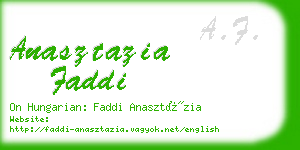 anasztazia faddi business card